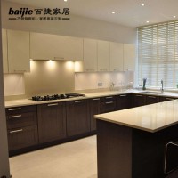 百捷家居贵阳现代轻奢不锈钢橱柜品牌招商别墅整体橱柜餐边柜中岛台工厂定制防水不锈钢台面